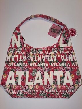 Robin Ruth Pink Floral "ATLANTA" Shoulder Bag